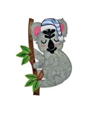 GO! Sleeping Koala Embroidery by Janine Lecour by Specialty Designs