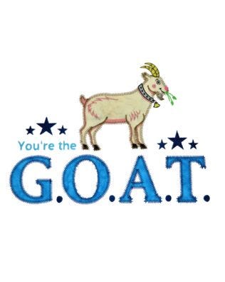 GO! Greatest of All Time Embroidery by Specialty Designs