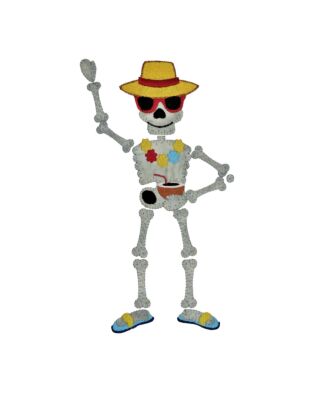 GO! Ready for the Beach Skeleton by Chris Marchini Embroidery by Specialty Designs