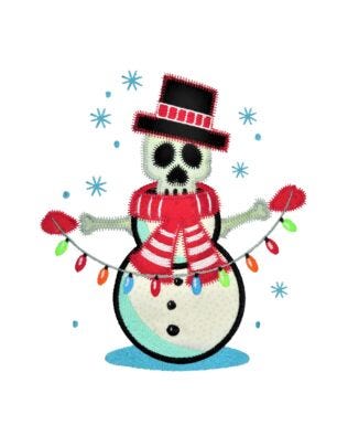 GO! Skeleton Snowman by Chris Marchini Embroidery by Specialty Designs