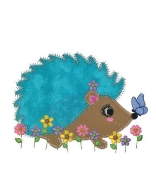 GO! Hedgehog Flowers Embroidery by V-Stitch Designs