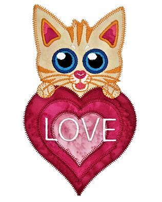 GO! Valentine's Kitten Embroidery Specialty Designs