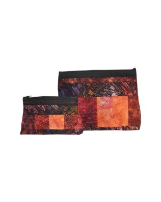 Cosmetics Bags Quilt-As-You-Go Kit with Zippity-Do-Done Zipper - Black (Set of 2)