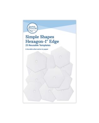 Simple Shapes Hexagon-1" Edge (25 Reusable Templates)