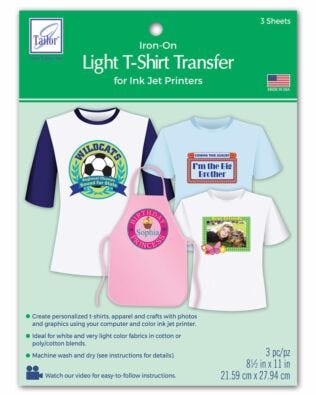 Light T-Shirt Transfer (6 sheets/pack)