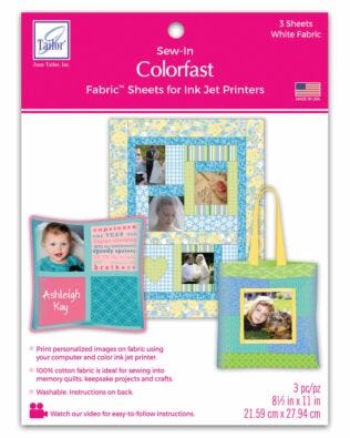 Colorfast Sew-In Fabric Sheets - 3 Sheets