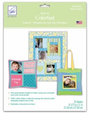 Colorfast Sew-In Fabric Sheets - 25 Sheets