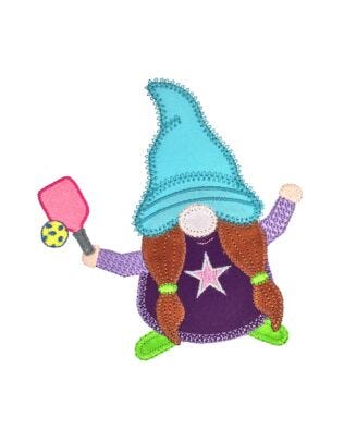 GO! Pickleball Gnome Embroidery by V-Stitch Designs