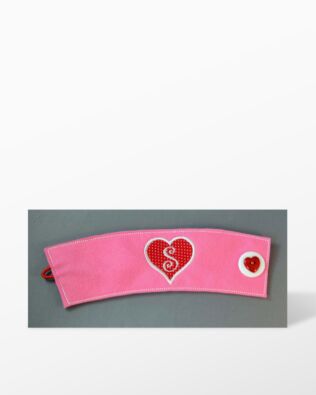 Monogrammed Heart Coffee Cozies
