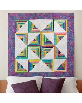 GO! Scrappy Star Log Cabin Quilt Pattern (PQ10259)