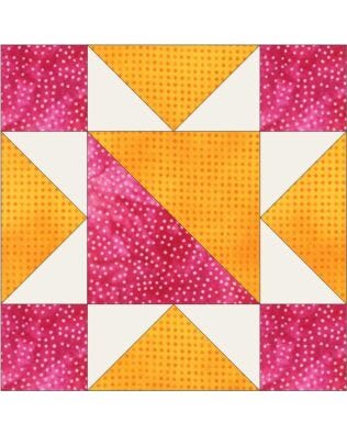 GO! Hourglass Star No. 1 9" Block Pattern (PQ10551)