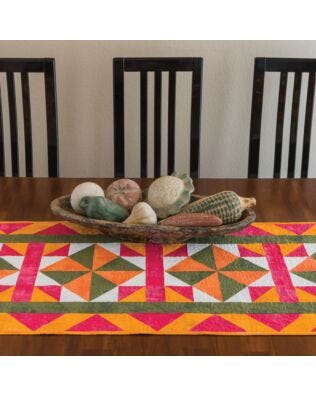 GO! Flying Windmill Table Runner Pattern (PQ10401)