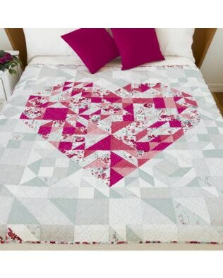 GO! Qube 12" Pieced Heart Quilt Pattern (PQ10702)