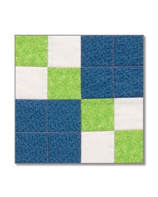 Block 1: GO! Double 4-Patch Block Pattern by Eleanor Burns 