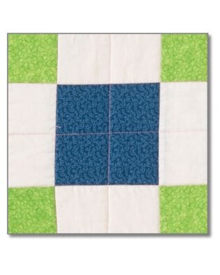 Block 2: GO! Uneven Nine-Patch Block Pattern by Eleanor Burns