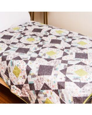 GO! Qube 9" Cutting Edge Throw Quilt Pattern (PQ10748Q)