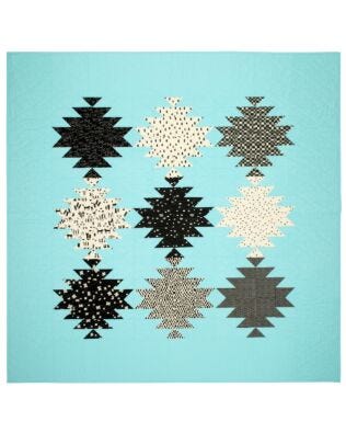 GO! Qube 9" Cutting Edge Throw Quilt Pattern (PQ10748Q)