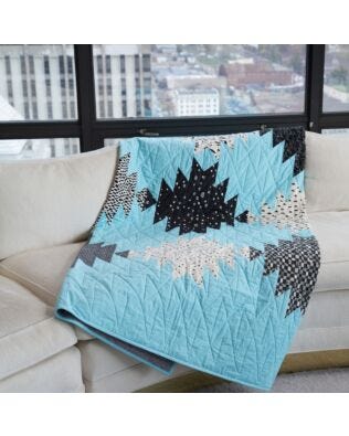 GO! Qube 9" Cutting Edge Throw Quilt Pattern (PQ10748Q)