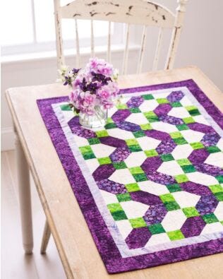 GO! Qube 6" Ziggy Zag Table Runner Pattern