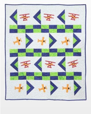 GO! Qube 8" Flight Plan Throw Quilt Pattern