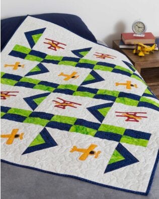 GO! Qube 8" Flight Plan Throw Quilt Pattern