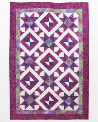 GO! Qube 10" Starry Spools Throw Quilt Pattern
