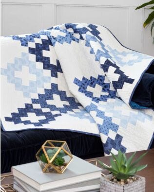 GO! Modern Twist Chimney Sweep Throw Quilt Pattern