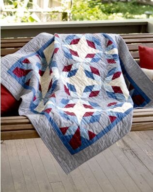 GO! Antique Americana Throw Quilt Pattern