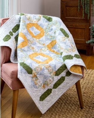 Studio Signature Diamond Rings Throw Quilt Pattern