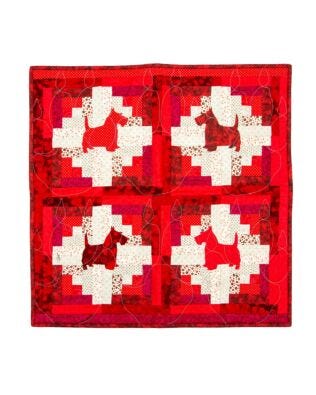 GO! Scottie Dog Log Cabin Wall Hanging Pattern