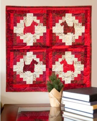 GO! Scottie Dog Log Cabin Wall Hanging Pattern