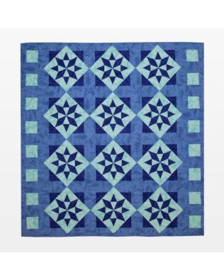 GO! Morning Star Blues Throw Quilt Pattern
