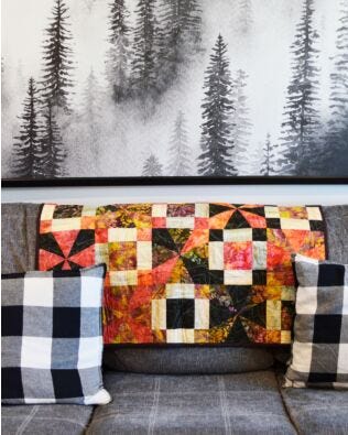 GO! Qube 8" Falling for Pinwheels Throw Quilt Pattern