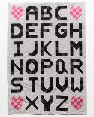GO! ABCs Throw Quilt Pattern