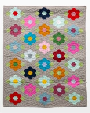 GO! Hexagon Gardens Throw Quilt Pattern