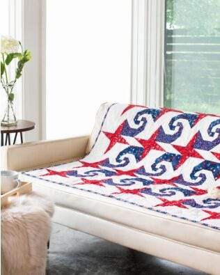 GO! Patriotic Snail's Throw Quilt Pattern