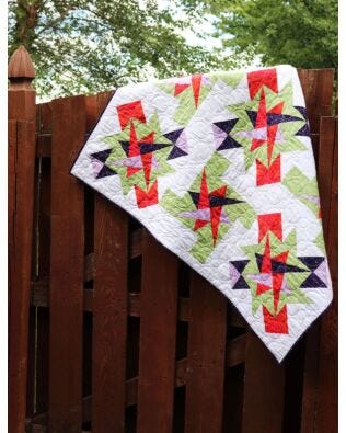 GO! Starry Path Garden Throw Quilt Pattern