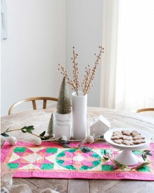 GO! Poinsettia Table Runner Pattern