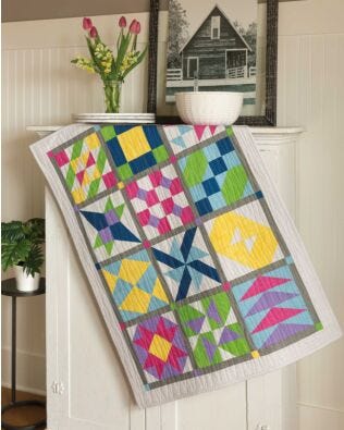 GO! 9" Qube Sampler Throw Quilt Pattern