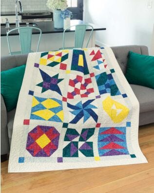 GO! 12" Qube Sampler Throw Quilt Pattern