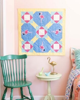 GO! Square Dancing Flamingos Wall Hanging Pattern