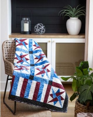 GO! Starry America Throw Quilt Pattern