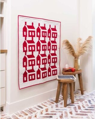 GO! School House Row Throw Quilt Pattern