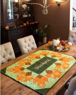 GO! Be Thankful Table Topper Pattern