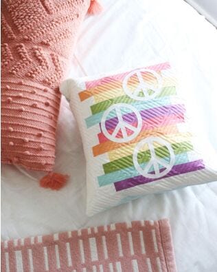 GO! Rainbow Peace Pillow Pattern