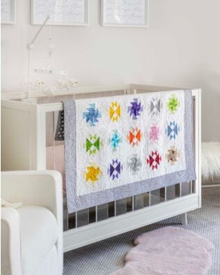 GO! Rainbow Swirls Throw Quilt Pattern