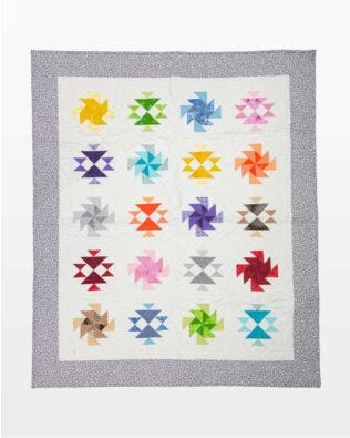 GO! Rainbow Swirls Throw Quilt Pattern
