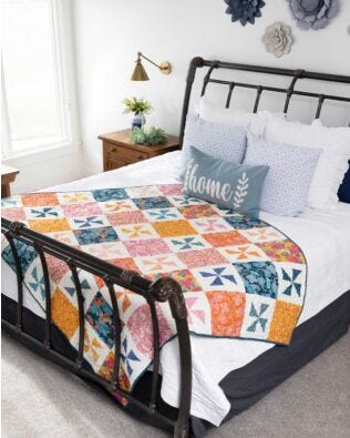 GO! Floating Pinwheels Throw Quilt Pattern