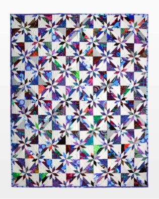 GO! Scrappy Hunter Star Throw Quilt Pattern