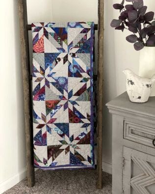 GO! Scrappy Hunter Star Throw Quilt Pattern